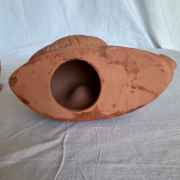 Vintage Terra Cotta Snails Home Decor 6 inch x 3 inch - Picture 3 of 7